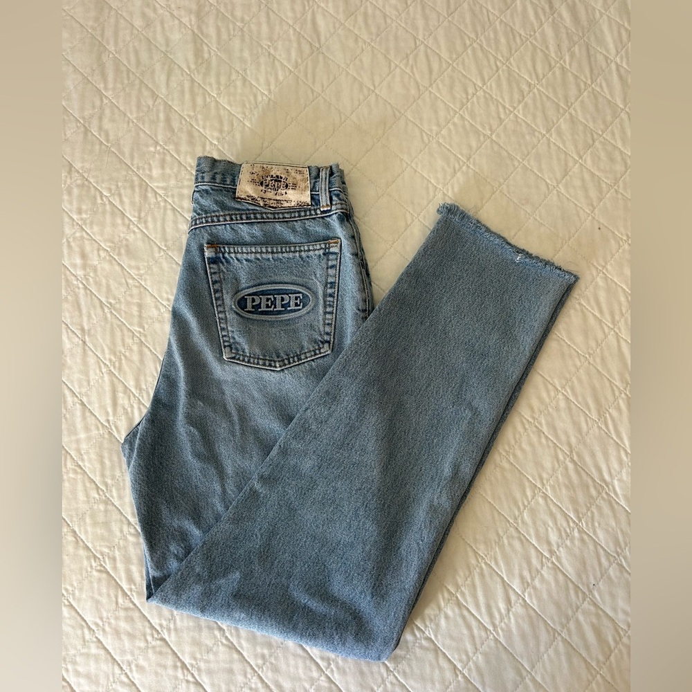 Vintage Pepe Jeans Men's Light Blue Straight Jeans